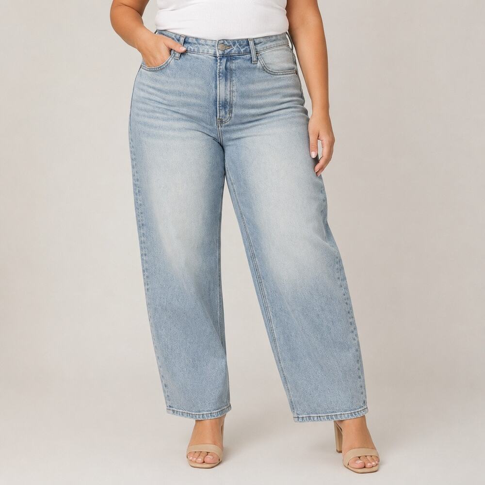 Lovervet By Vervet Barrel Leg Jeans Size 32/15 NWT Boutique Denim LV1456